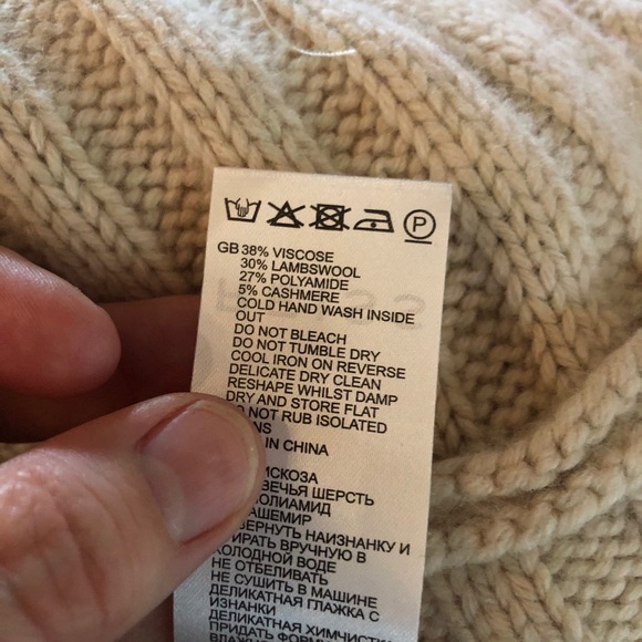 Reiss cream off shoulder cashmere blend sweater - Picture 5 of 8